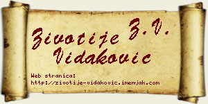 Životije Vidaković vizit kartica